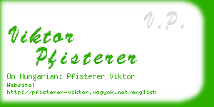 viktor pfisterer business card